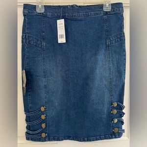 bebe Denim Pencil Skirt